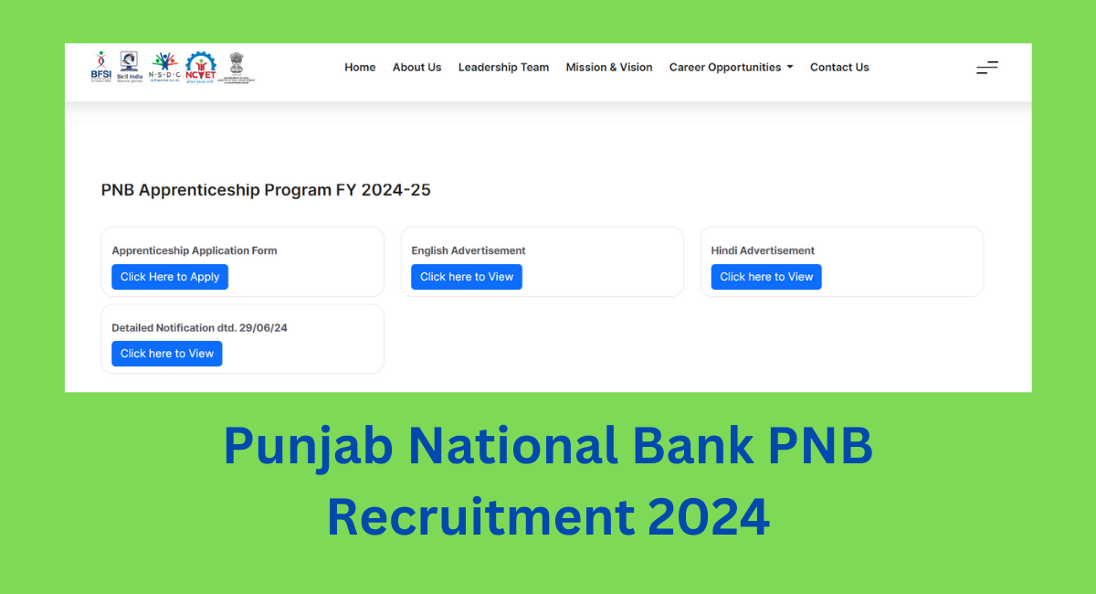 Punjab National Bank PNB Recruitment 2024