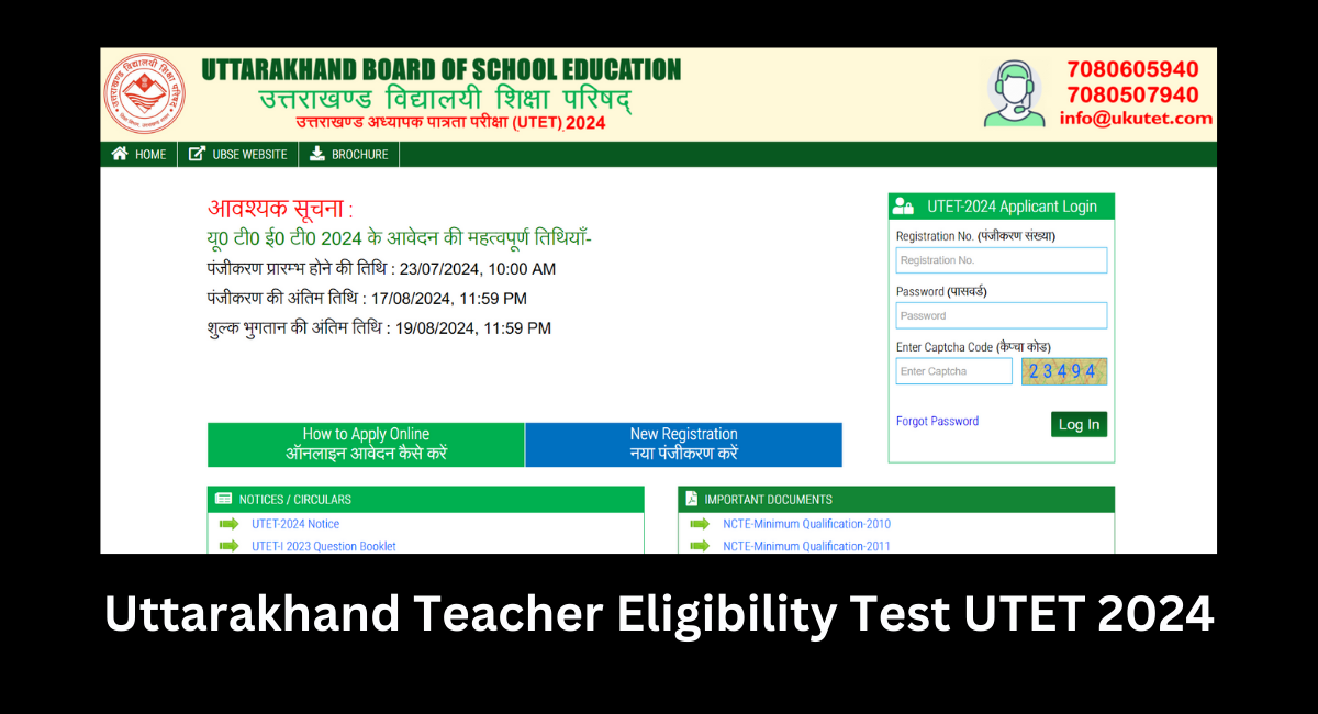 Uttarakhand Teacher Eligibility Test UTET 2024